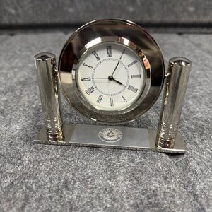 Elegant Silver State of Texas Desk Clock